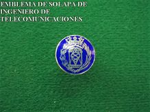 Condecoraciones Celada emblema solapa ingeniero telecomunicaciones 